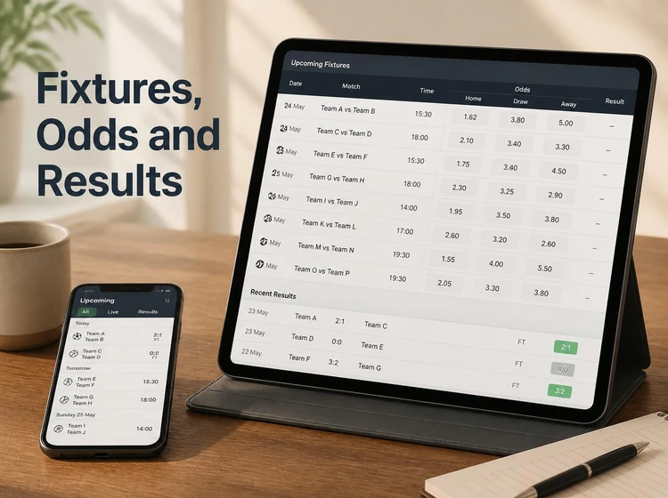 Fixtures, Odds and Results
